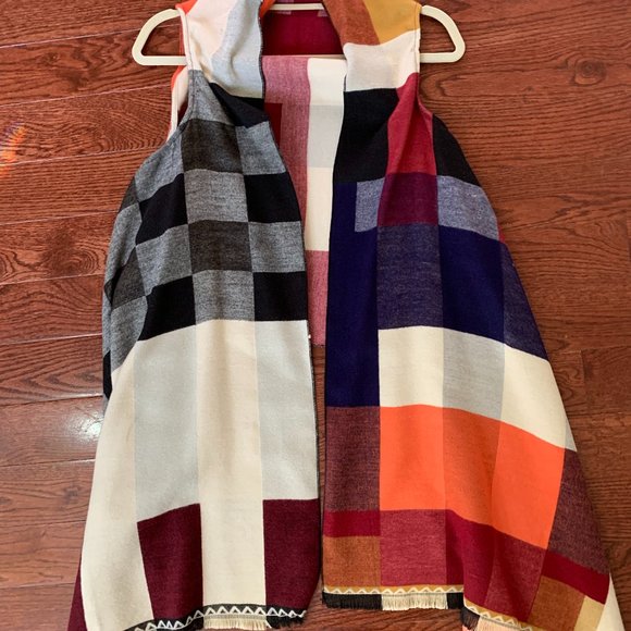 Rampage Long Colorblock Colorful Festival Boho Vest Long Top - Picture 2 of 8